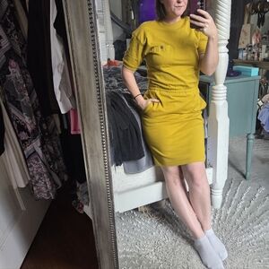 Liz Claiborne Vintage Mustard Midi Dress